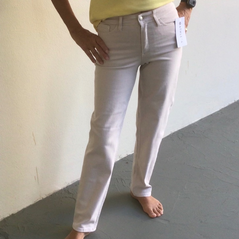 Athleta Flex Straight Crop Jean 4T in Sand - New with tags